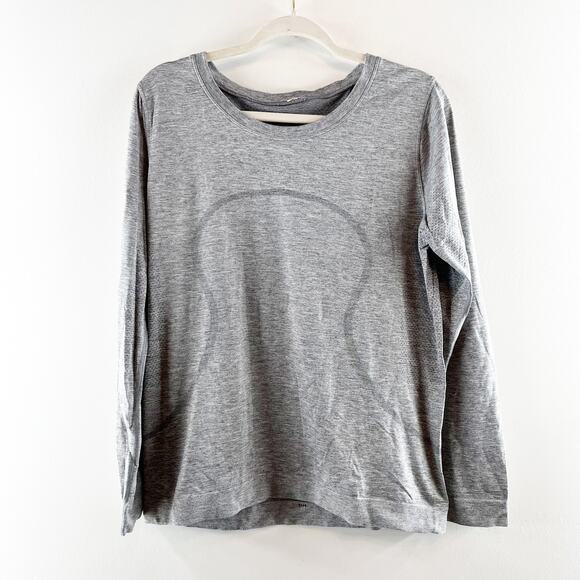 Lululemon Swiftly Relaxed Long-Sleeve Crew Neck T-Shirt Slate Gray 12 - Picture 3 of 6